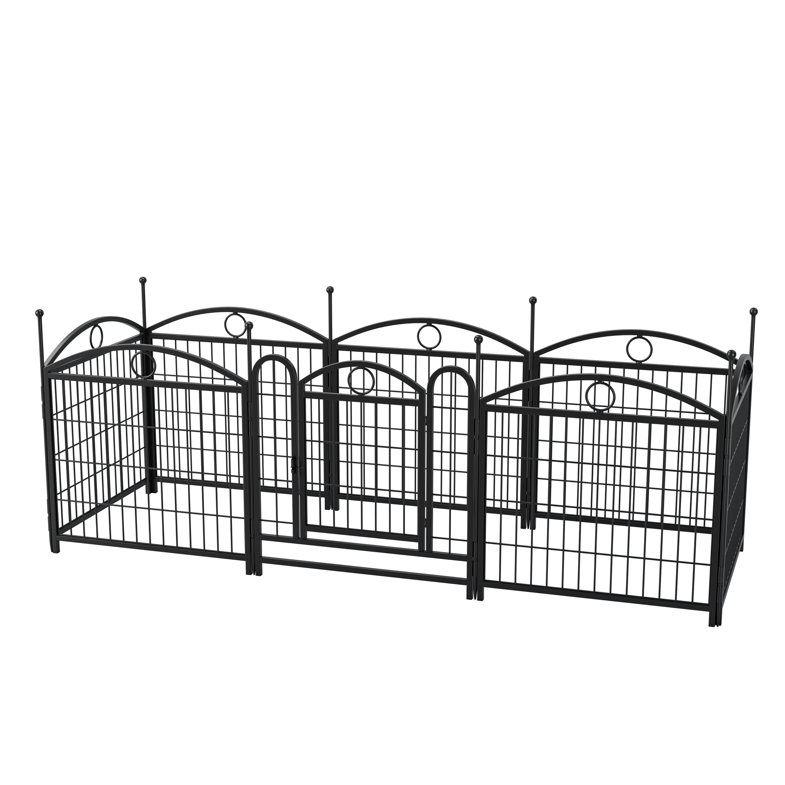Dog Playpen Indoor 24 inch 8 Panels Metal Dog Pen Pet Dog Fence Outdoor Exercise Pen with Doors, Heavy Duty Dog Fence Puppy Pen for Large Medium Small Dogs Indoor Outdoor Foldable Pet Exercise Pen image 25