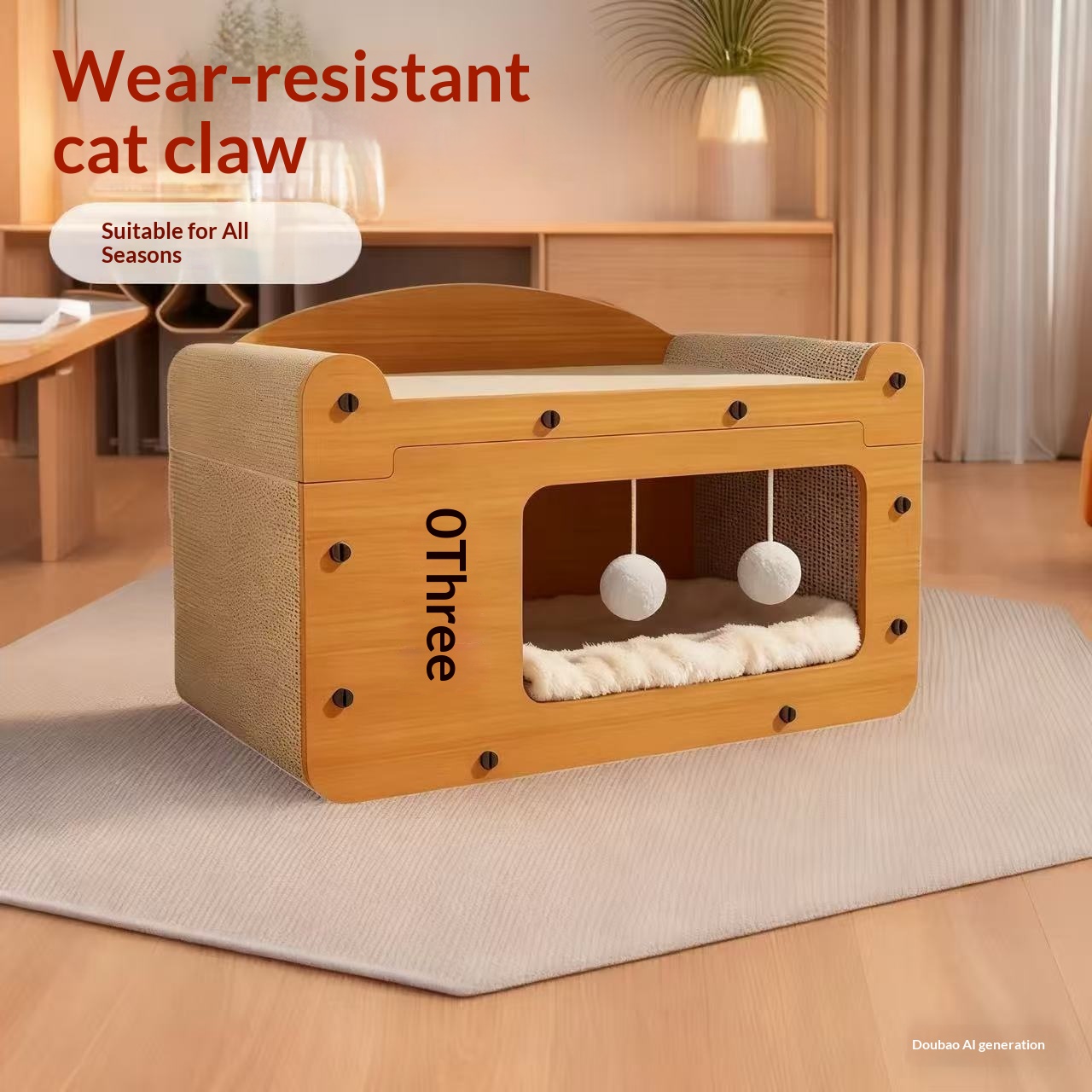 Pet Cat Bed, Upright Cat Scratching Board, Cat Tunnel, Cat Toy, Self image 5