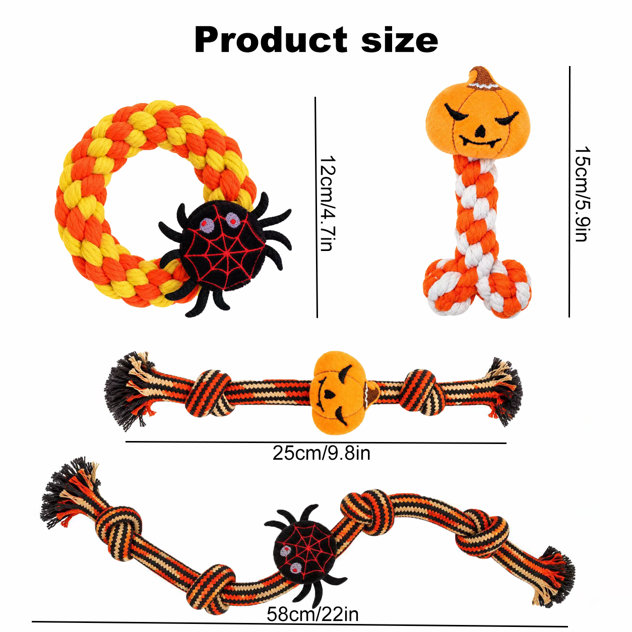 Halloween Spider Plush Tug Dog Toy image 9
