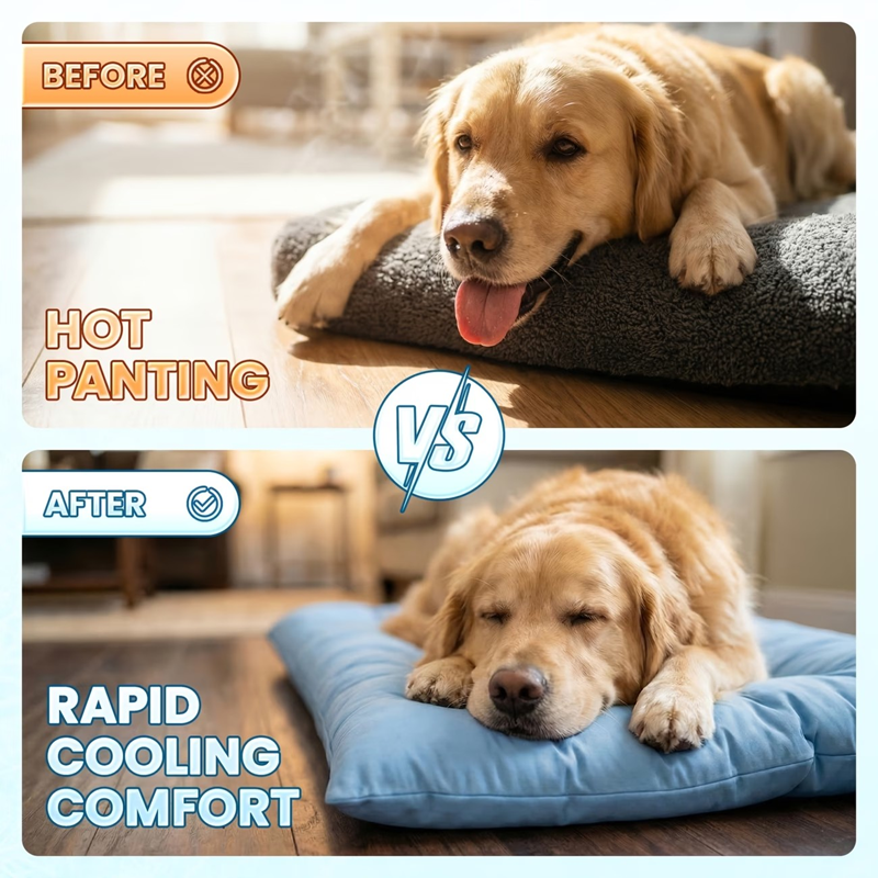 Extra-Large Summer Cooling Mat Dog Sofa Bed,Ultra-Soft, 8 Compartments, Extra-Large Plush Dog Sofa Bed,Super Soft, Thick Polyester Pet Mat With A Non-Slip Bottom image 7