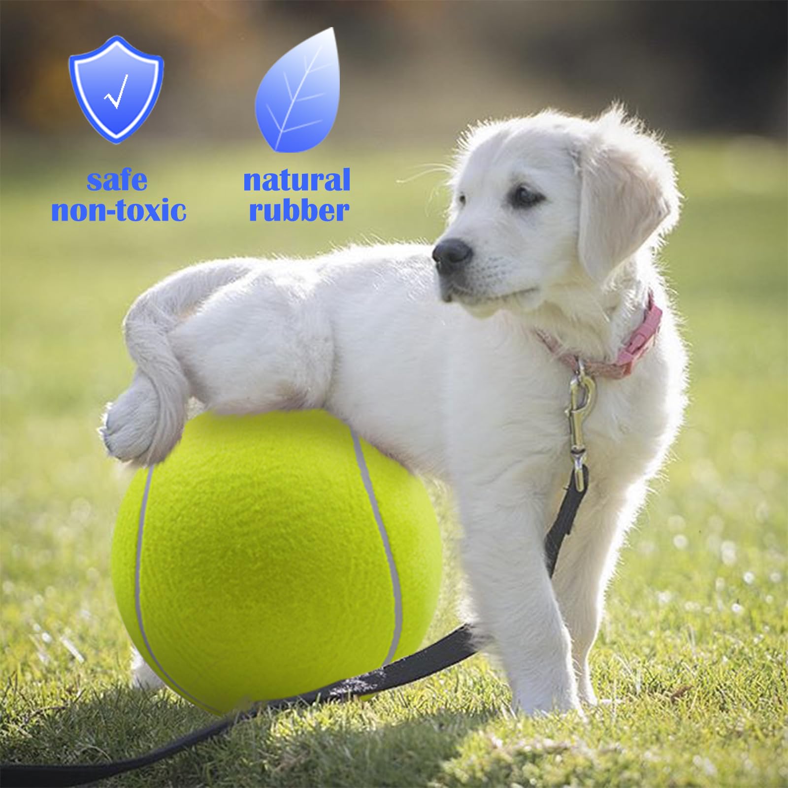 Dog Tennis Ball,Giant Sport Gift Toy Herding Ball For Dogs  Puppy Birthday Gift ,Interactive Toy,Outdoor Pet Toys To Keep Them Busy,Big Tennis Ball For Small Medium Large Dog image 7