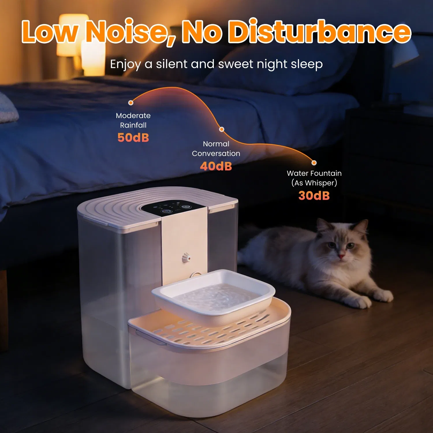 Cordless Dual Tank Pet Water Fountain
