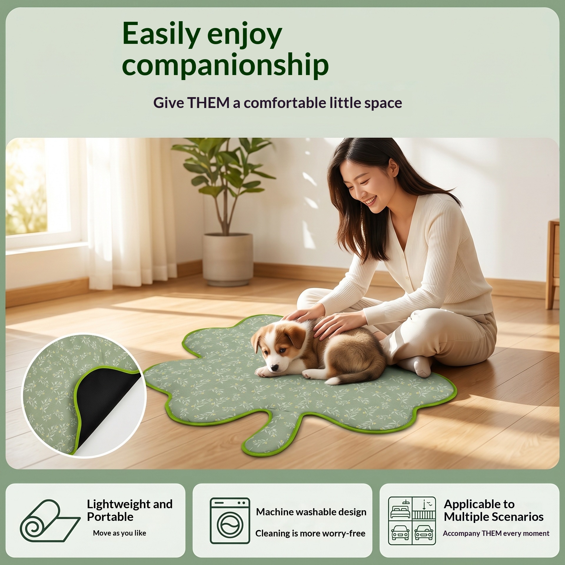 PlusPet Non-Slip Summer Cat and Dog Sleeping Mat image 3
