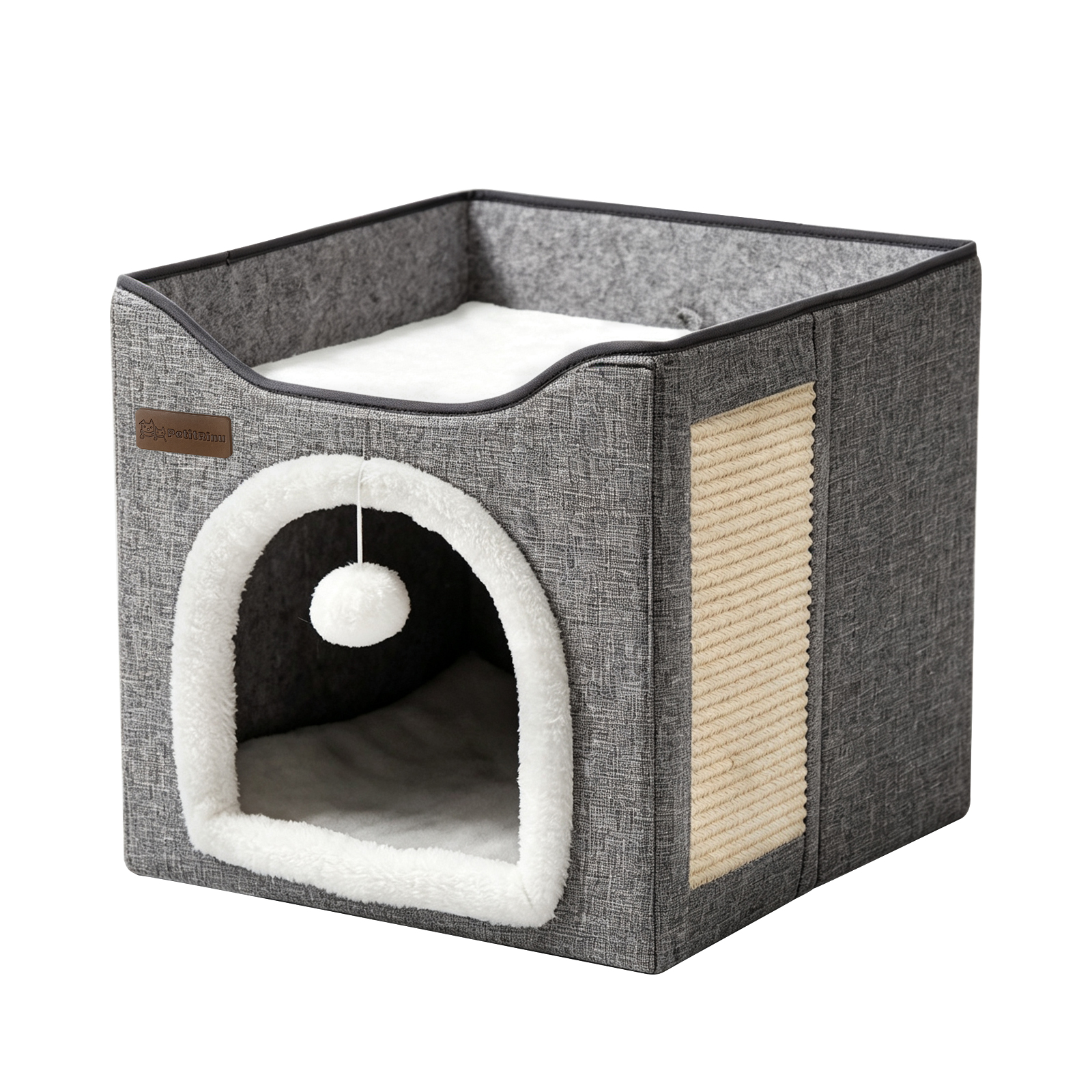 Arched Cat Bed In Green And Gray Color image 7
