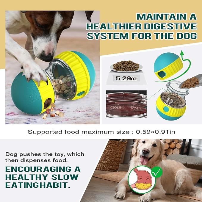 Adjustable Treat Dispensing Dog Puzzle Ball image 2