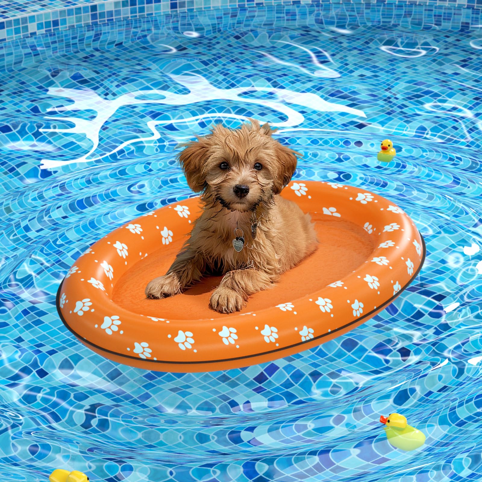 Pet Soft Dog Float Raft - Inflatable Dog Swimming Float For Summer image 7