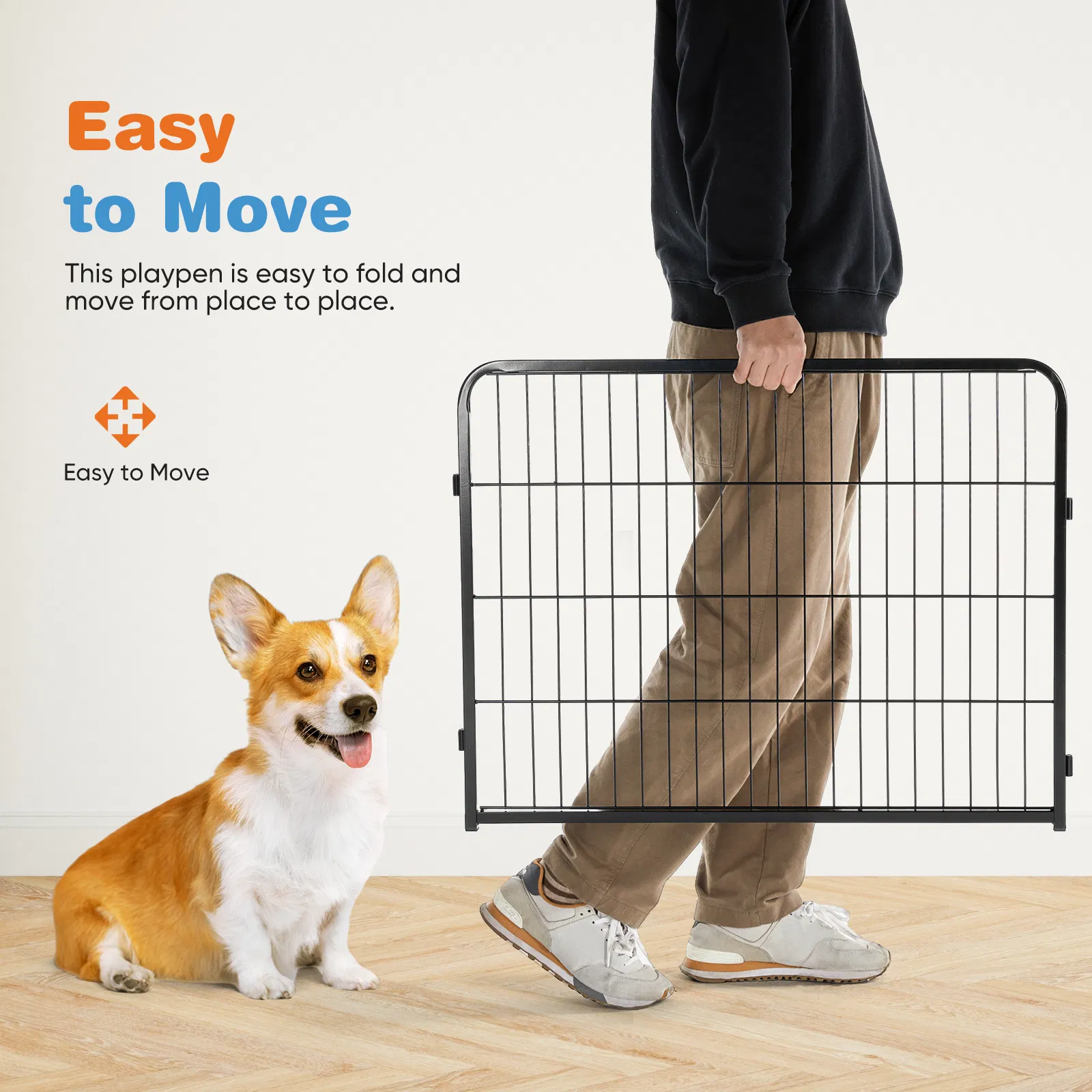Metal Dog Exercise Pen with Door image 5