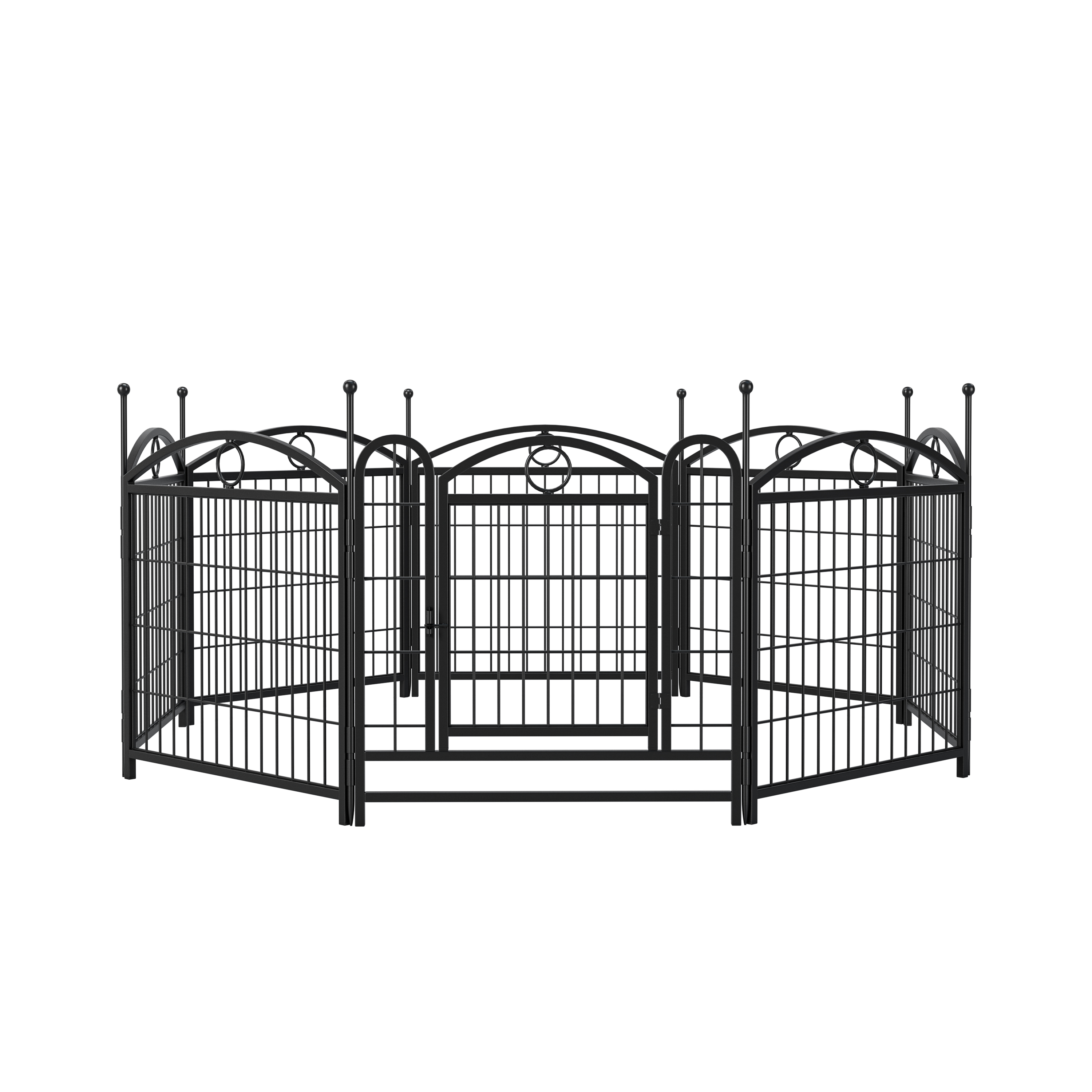 Dog Playpen Indoor 24 inch 8 Panels Metal Dog Pen Pet Dog Fence Outdoor Exercise Pen with Doors, Heavy Duty Dog Fence Puppy Pen for Large Medium Small Dogs Indoor Outdoor Foldable Pet Exercise Pen image 21
