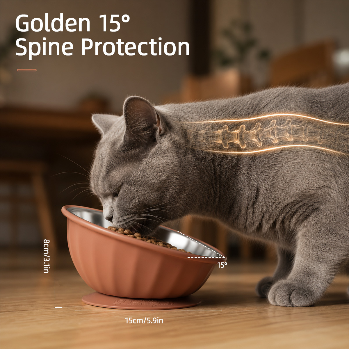 Stainless Steel Slow Feeder Dog Bowl image 8
