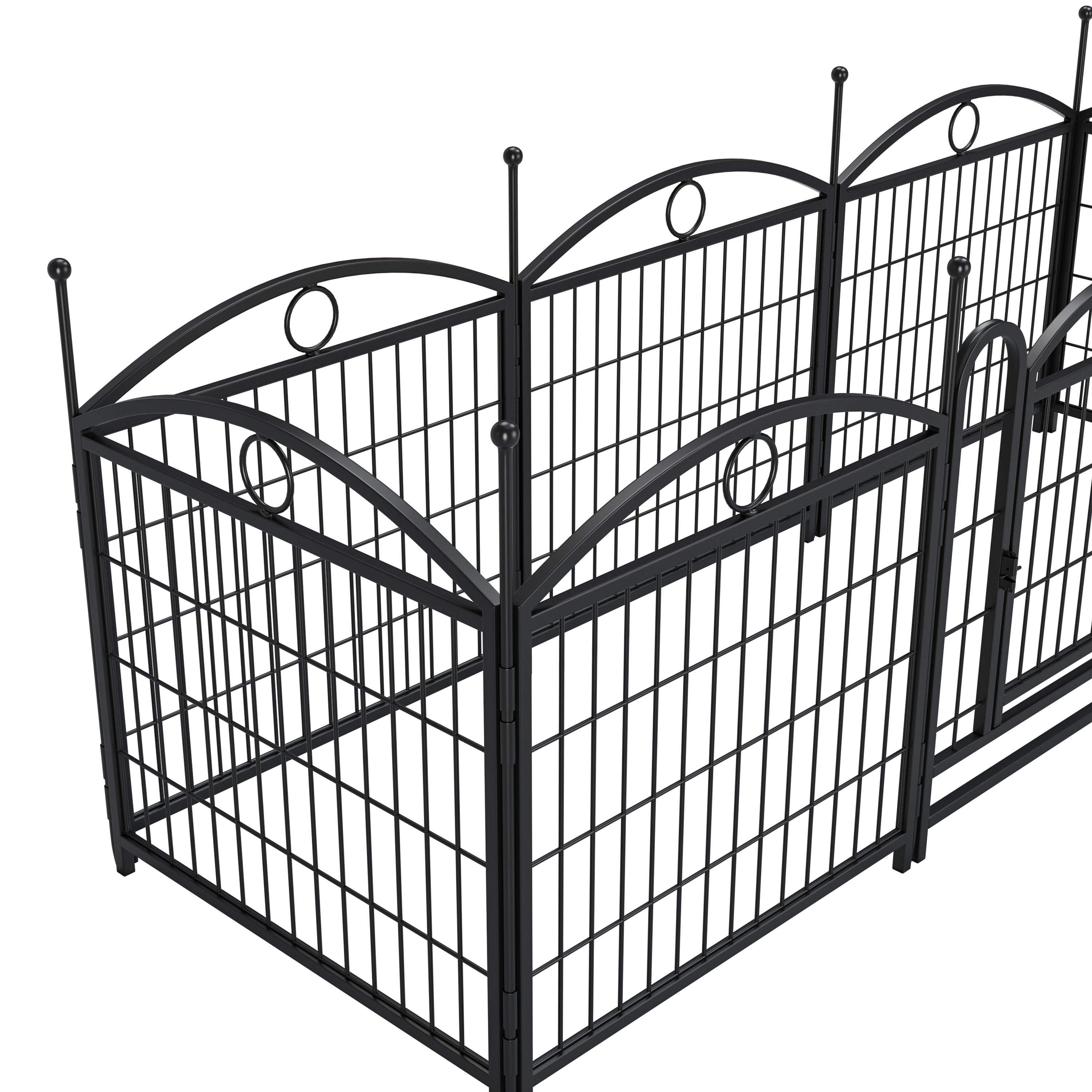 Dog Playpen Indoor 24 inch 8 Panels Metal Dog Pen Pet Dog Fence Outdoor Exercise Pen with Doors, Heavy Duty Dog Fence Puppy Pen for Large Medium Small Dogs Indoor Outdoor Foldable Pet Exercise Pen image 33