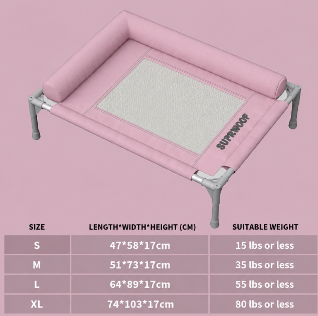 Elevated Pet Bed Breathable Removable Washable image 6