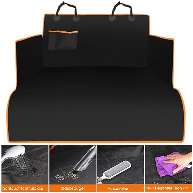 Pet Car Boot Liner Protector For Dogs Universal Car Boot Cover Waterproof Black