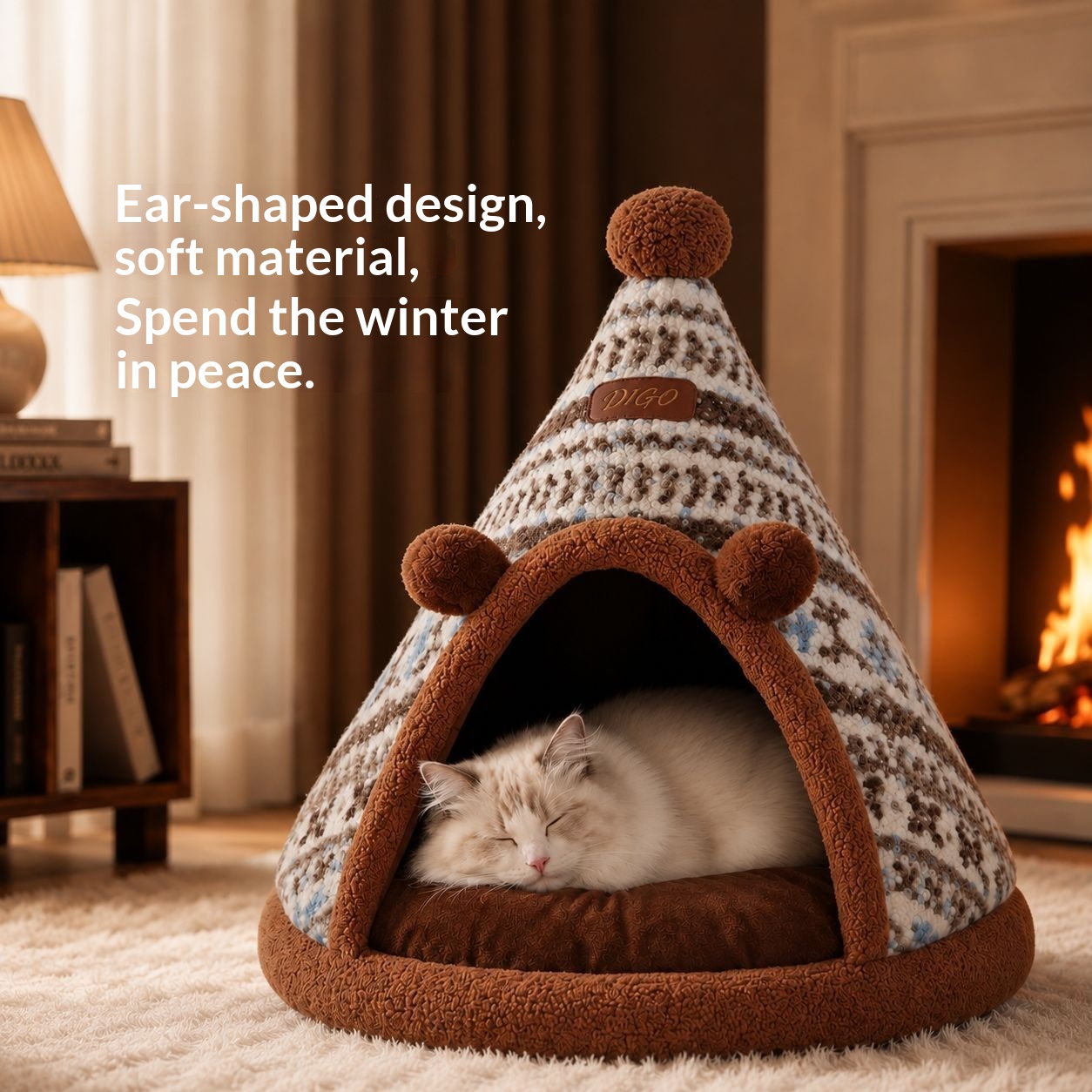 Removable Plush Pet Villa Bed image 2