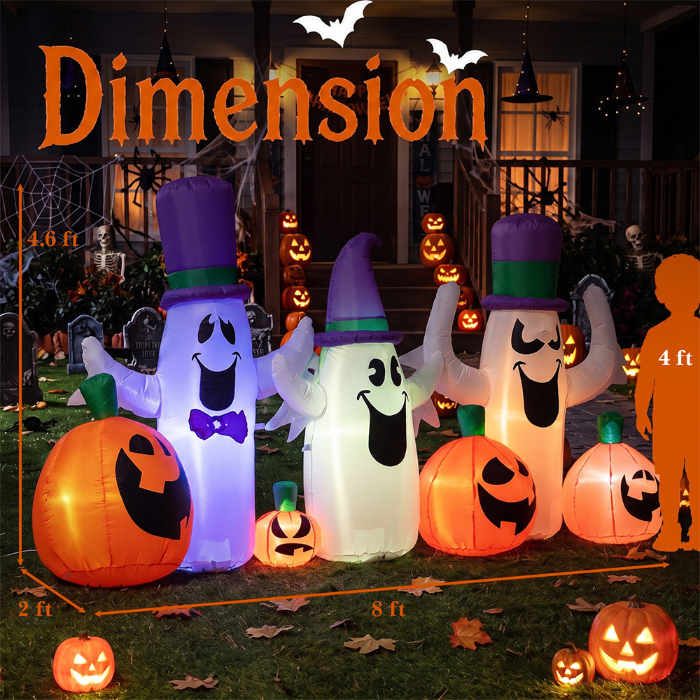 Halloween Inflatable Ghosts And Pumpkins image 3