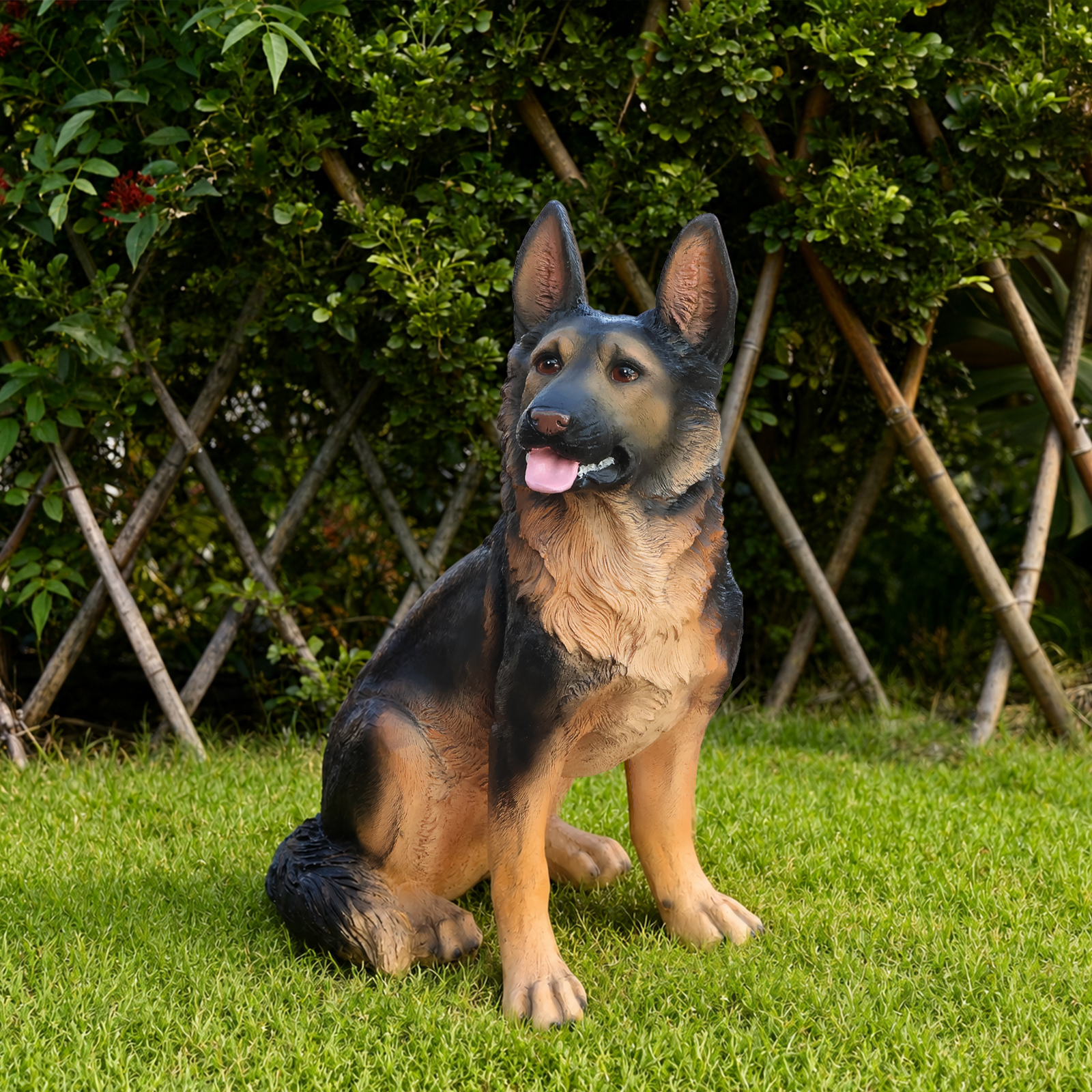 Outdoor Dog Statues German Shepherd Dog Statue for Garden image 12