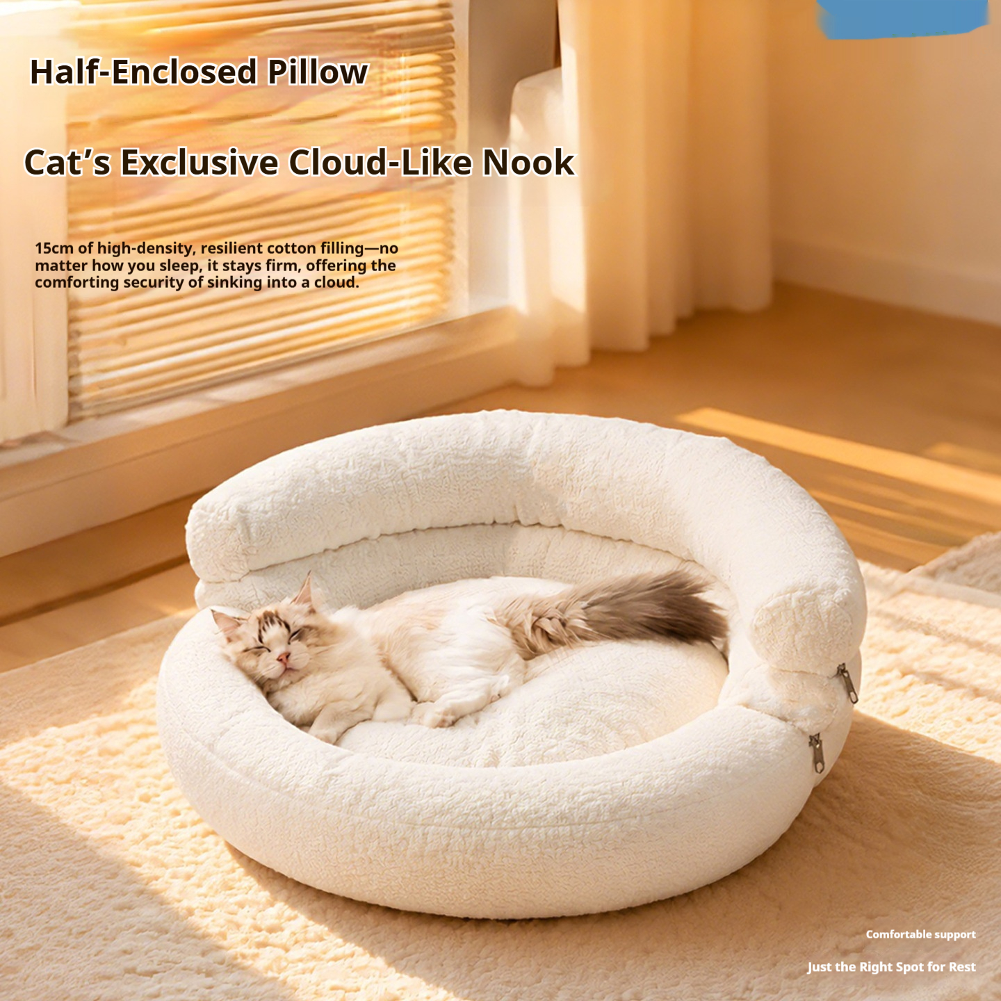 Soft And Fluffy Loop-pile Pet Sofa Bed Cat And Dog Kennel image 5