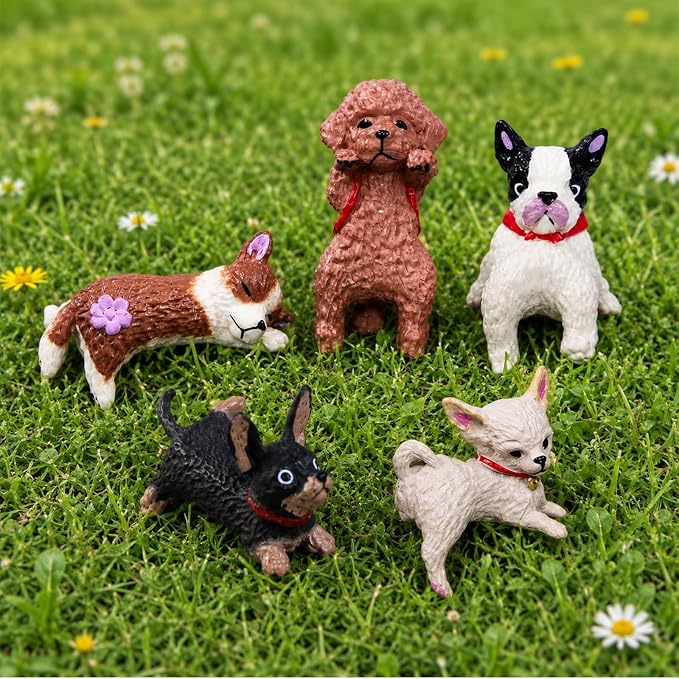 Mini Resin Dog Figurines Set image 3