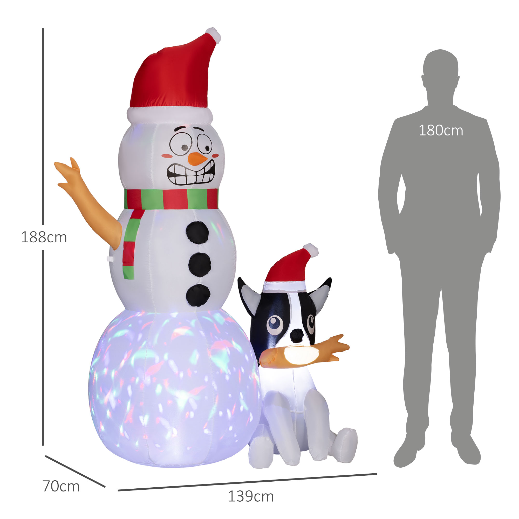 6.2ft Inflatable Santa With Dog Decoration image 10