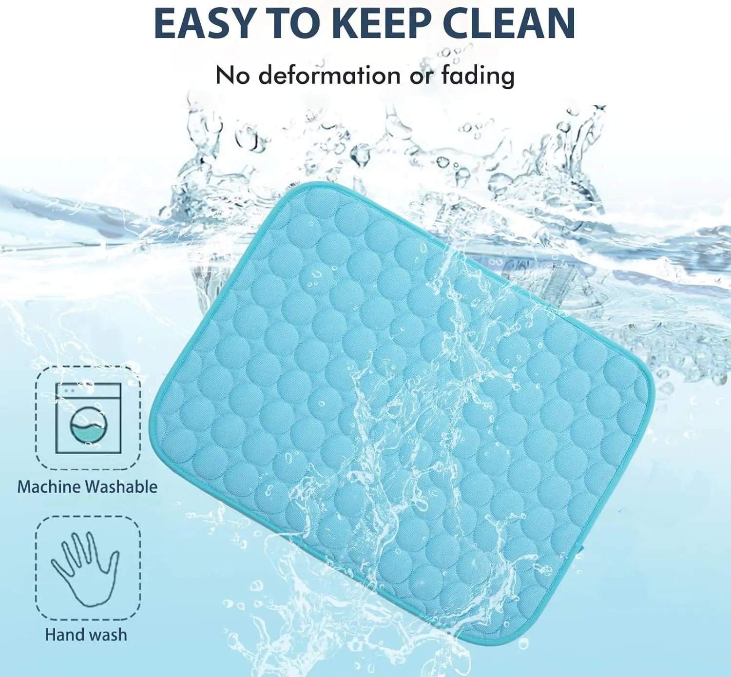 Summer Cooling Mat & Sleeping Pad- Water Absorption Top, Materials Safe, Easy Carry, EZ Clean. Keep Cooling for Pets, Kids and A image 5
