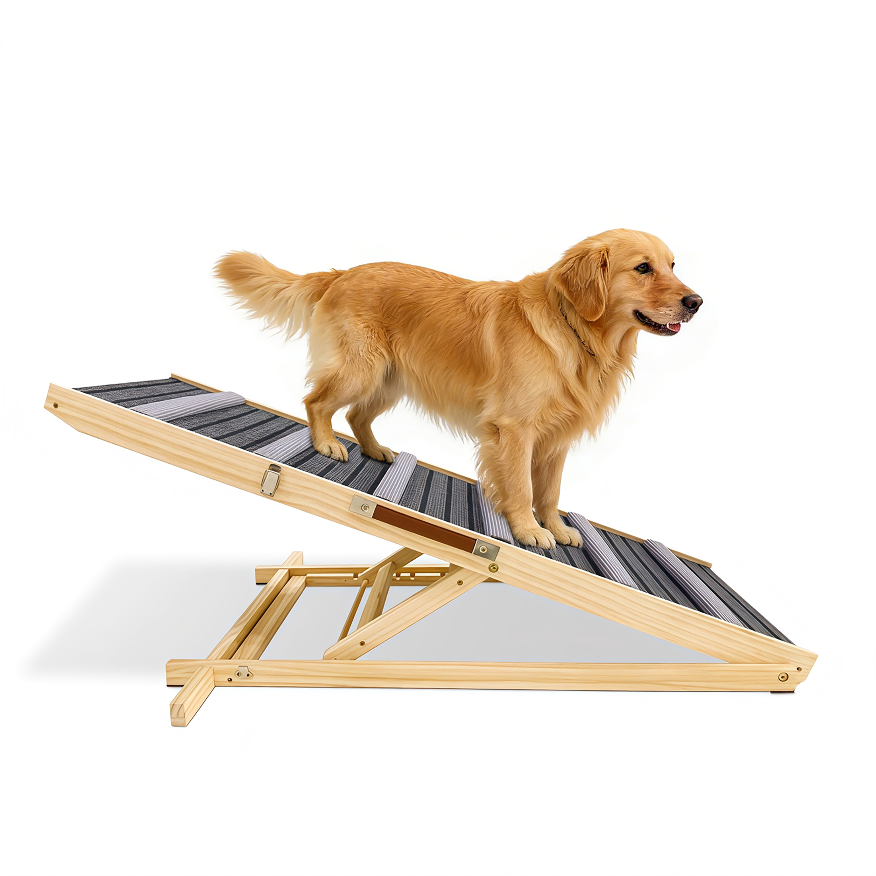 2026 Upgraded Dog Ramp for Couch, Small Dog Ramp for Sofa, 6 Adjustable Height from 14'' to 25", Portable Stable Pet Steps with Non-Slip Pad, Pet Ramps Use for Sofa Couch Stairs image 10
