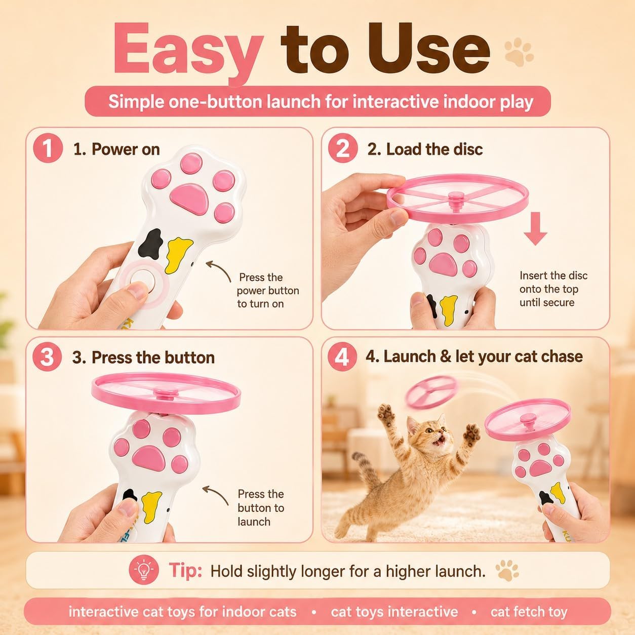 Automatic Interactive Cat Toy Launcher image 2