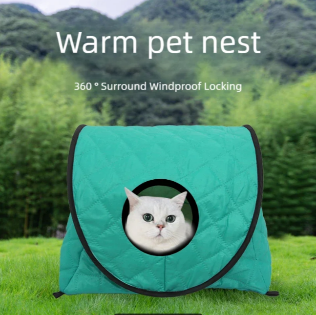 Insulated Windproof Foldable Pet Tent Bed image 3