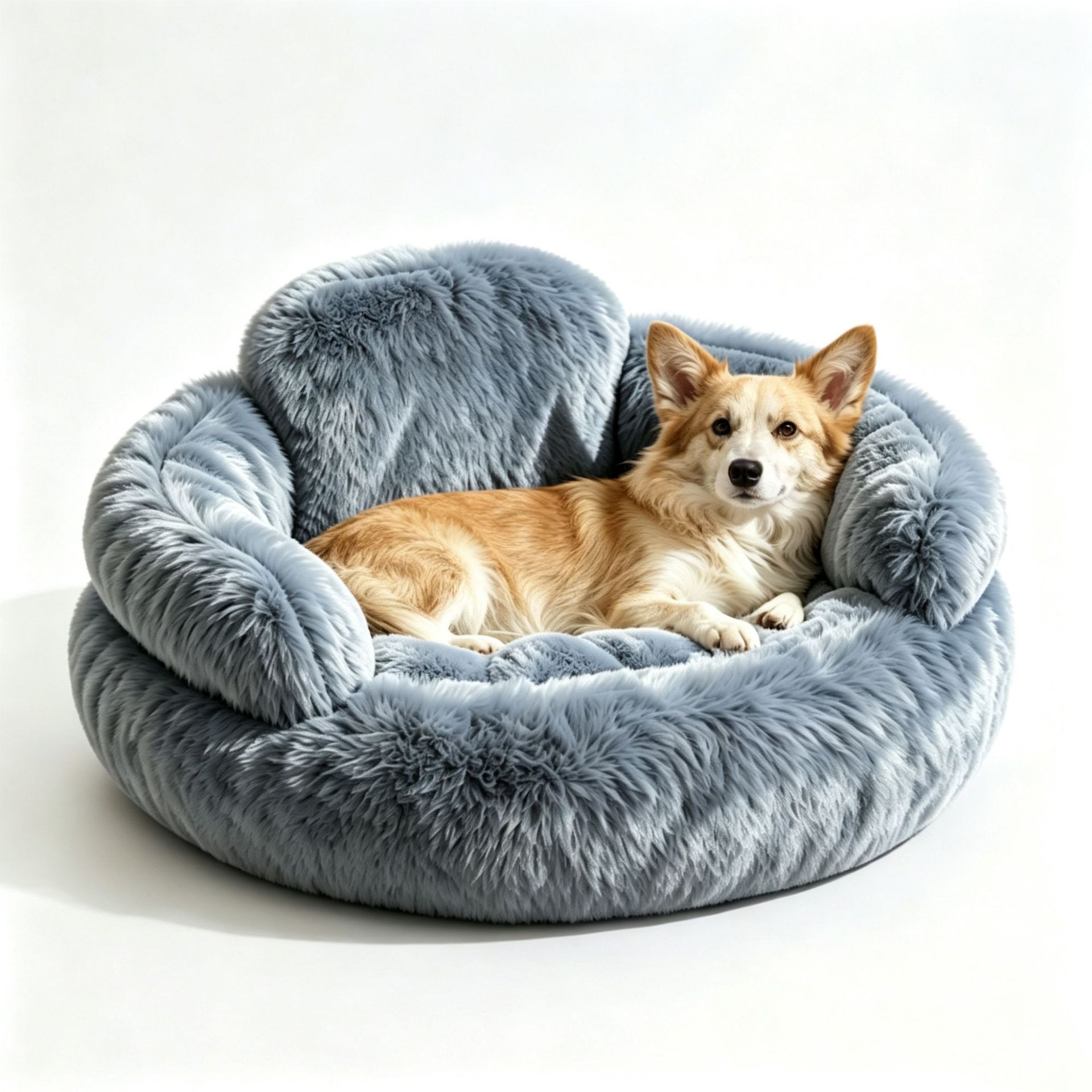 Plush Round Pet Bed Dog Bed Winter Dog Mat image 8