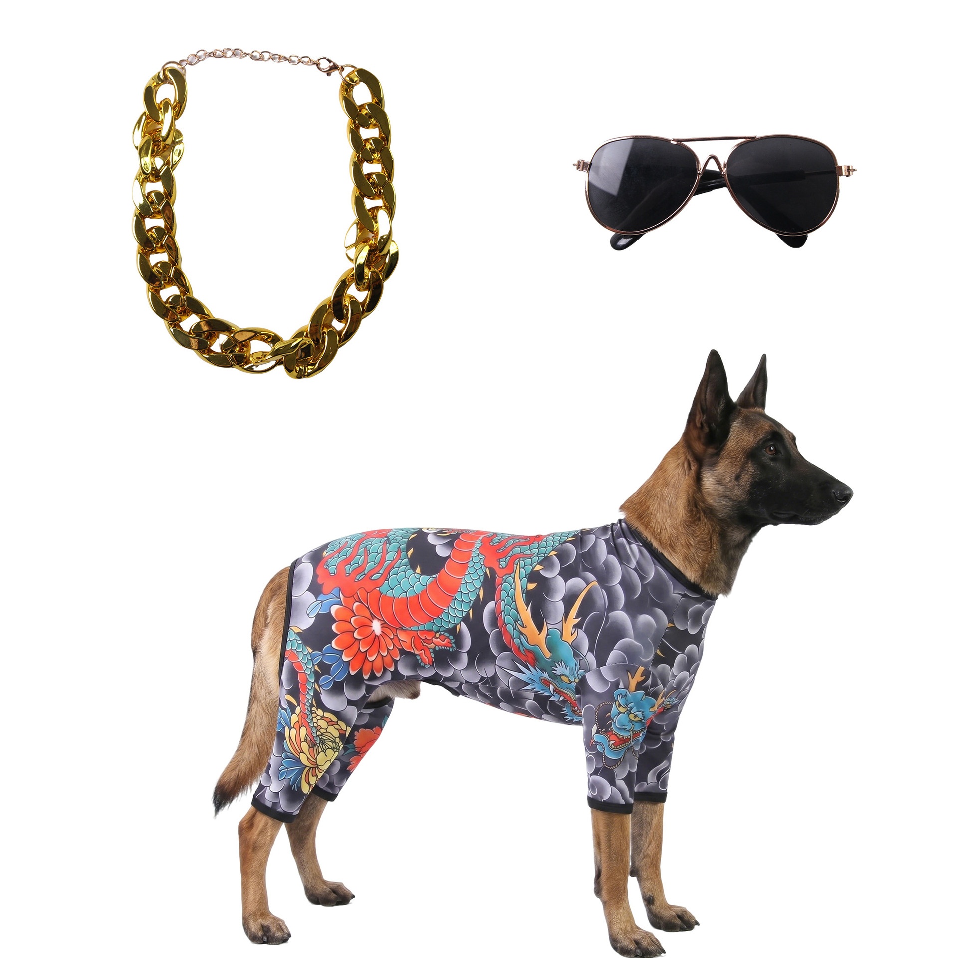 Pet Tattoo Four-Legged Apparel Dog Clothing image 4