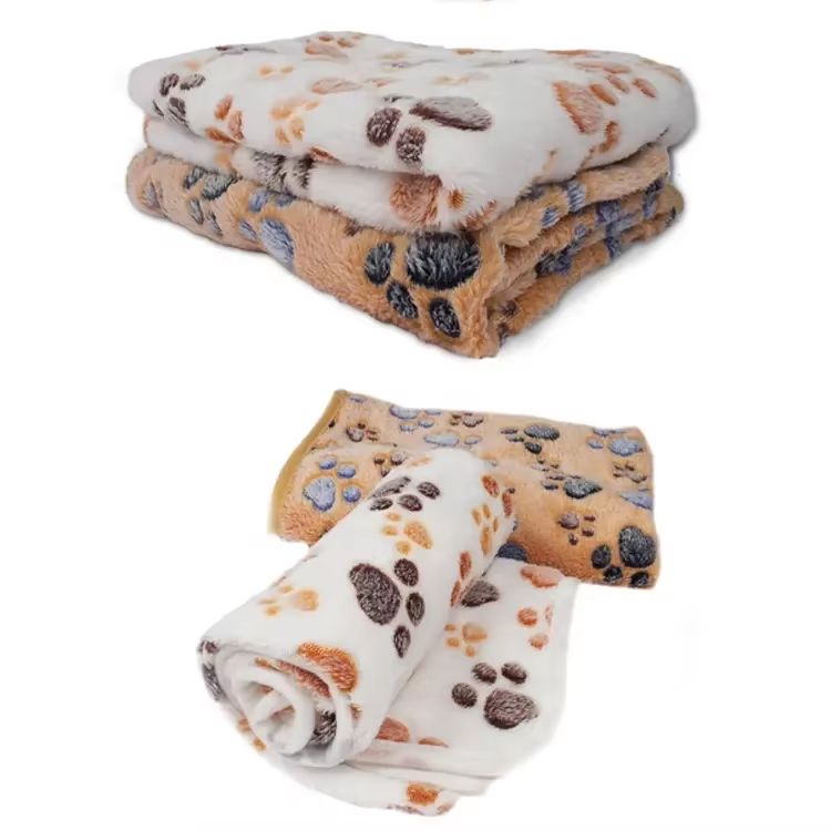 Soft Plush Paw Print Dog and Cat Blanket image 6