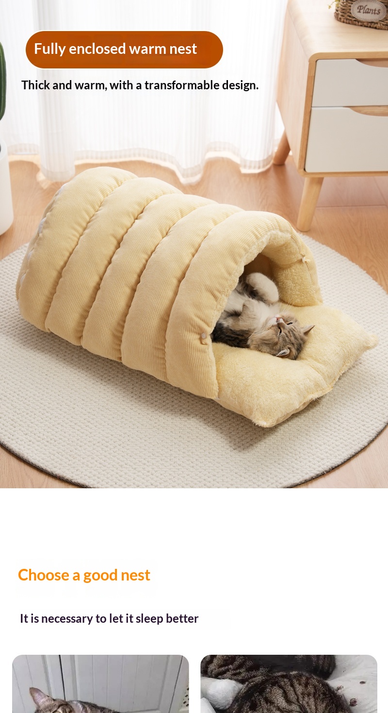 Sleeping Bag-style Cat Bed image 15