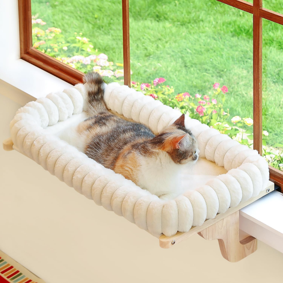 Natural Wood Window Cat Perch image 4