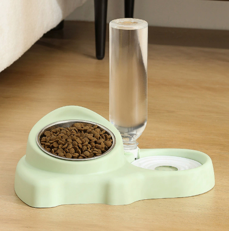 Cat Ceramic Double Automatic Water Fountain And Feeding Bowl image 2