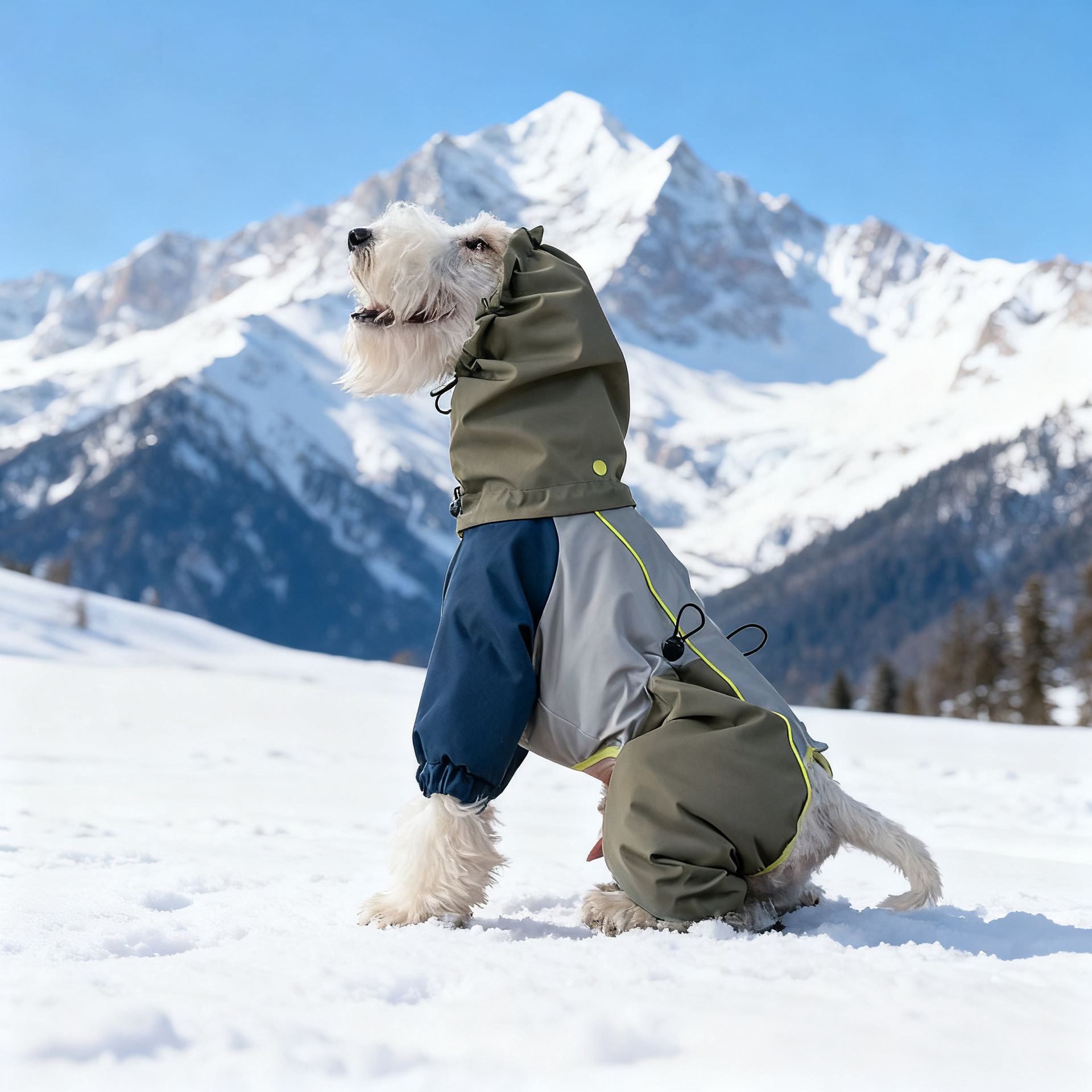 PlusPet Waterproof Winter Ski Dog Jacket with Hat image 3