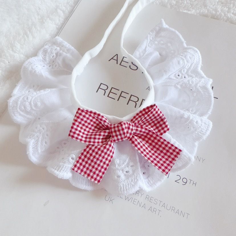 Cotton Lace Pet Bow Bib image 11