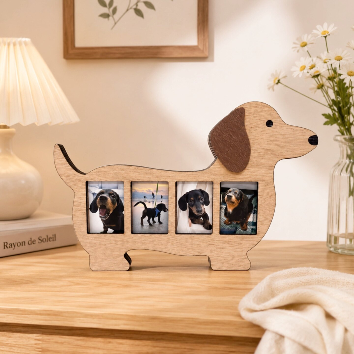 Wooden Sausage Dog Photo Frame