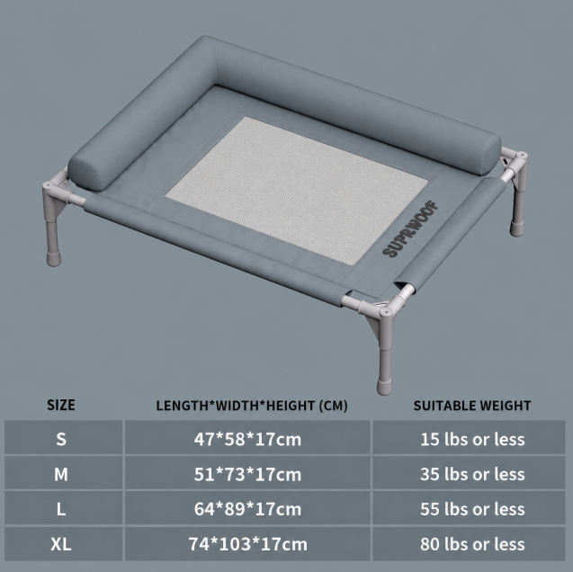 Elevated Pet Bed Breathable Removable Washable image 4