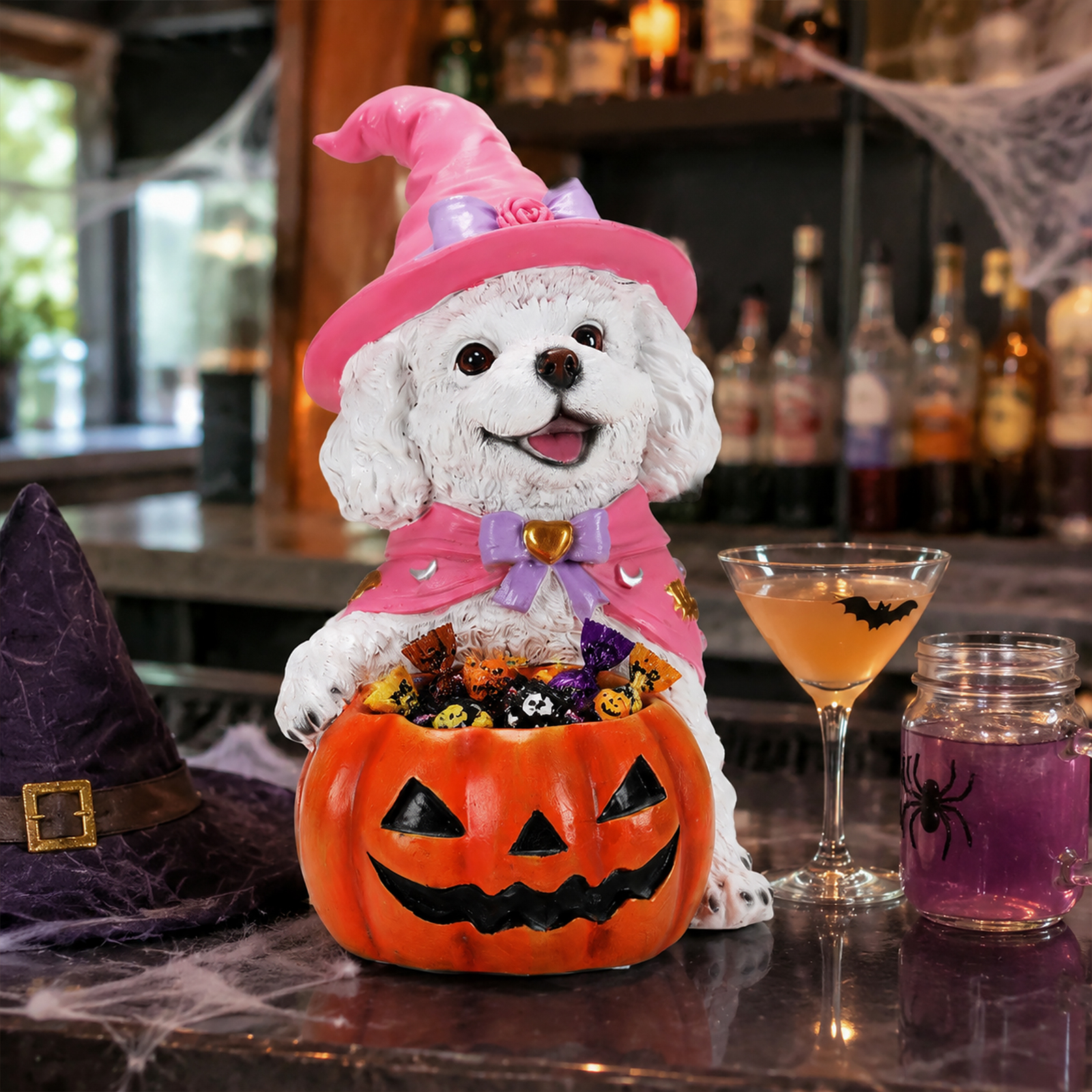 Halloween White Teddy Puppy Figurine image 9