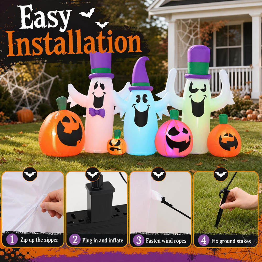 Halloween Inflatable Ghosts And Pumpkins image 9