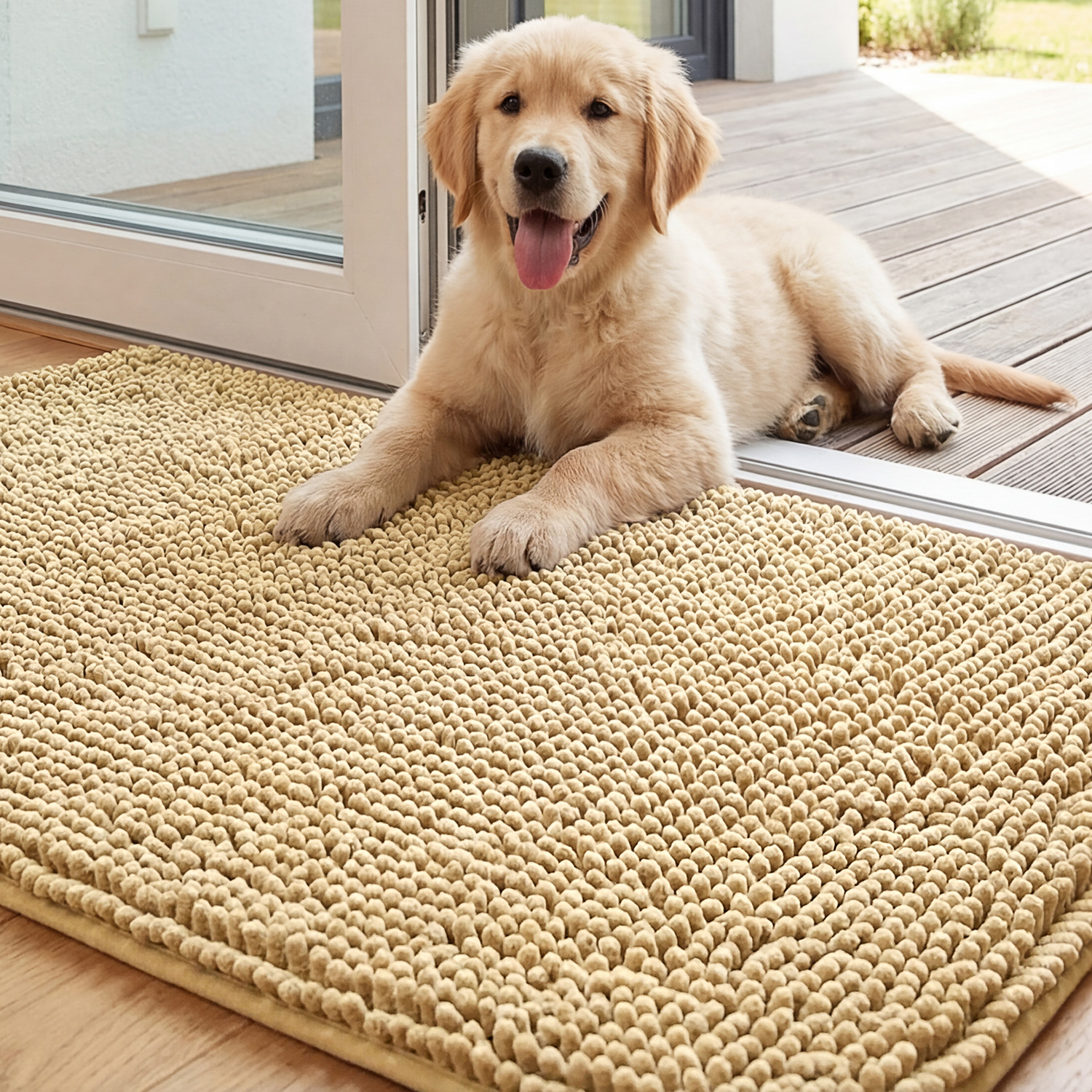 Absorbent Chenille Non-Slip Pet Mat image 3
