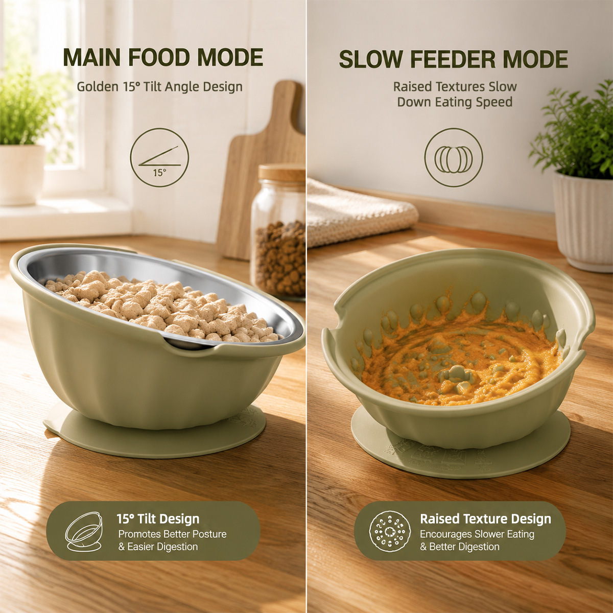 Stainless Steel Slow Feeder Dog Bowl image 9