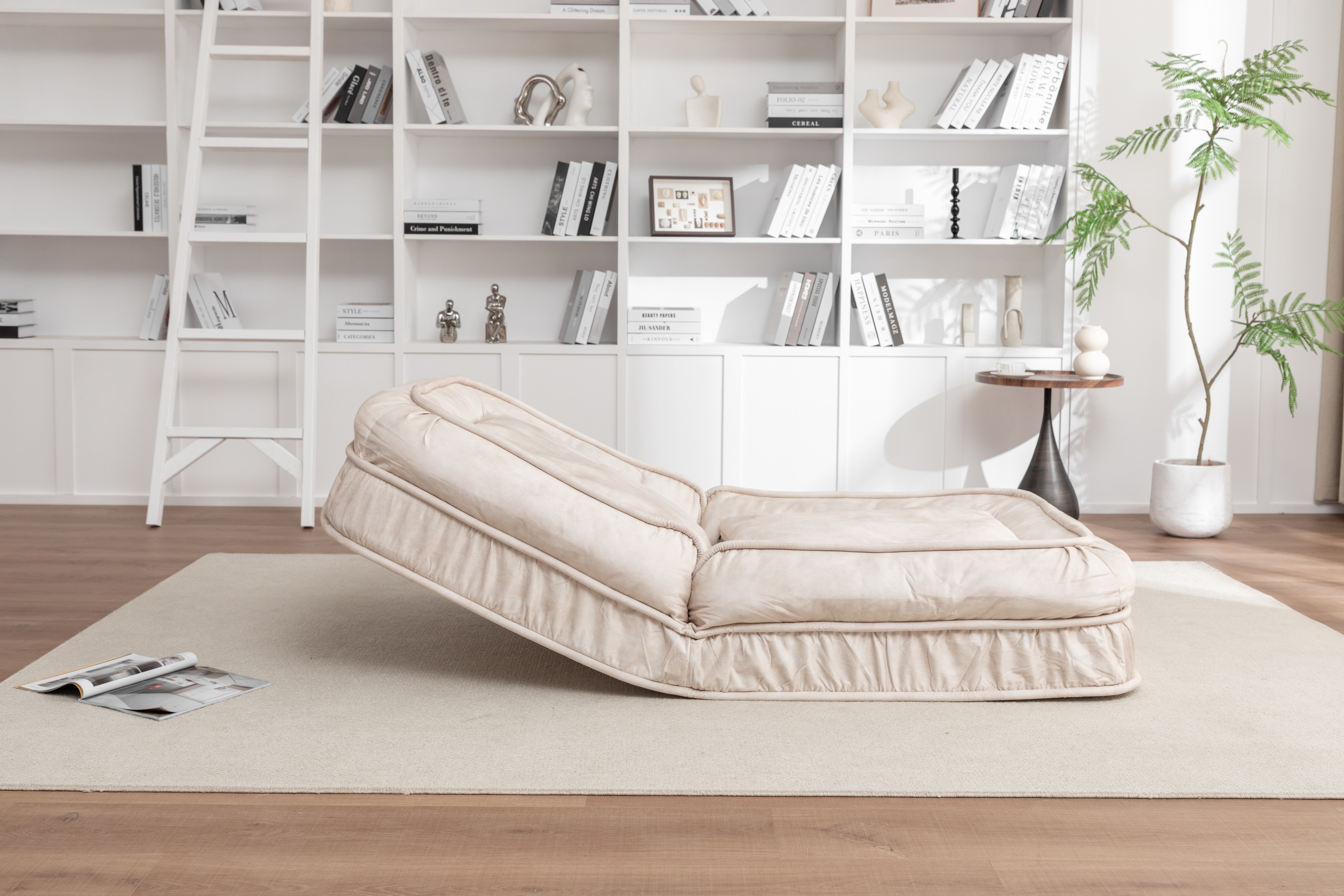 Upholstered Human Dog Bed for Adult & Pets,with 5 Adjustable Position &Massage Pillow, Bean Bag floor sofa with 2 Soft Pillows image 13