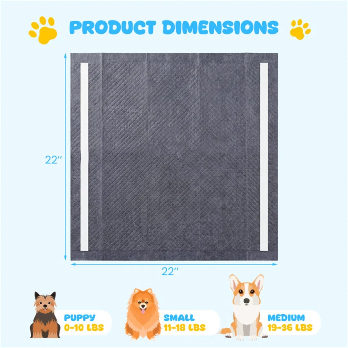 Charcoal 6-Layer Dog Training Pads image 3