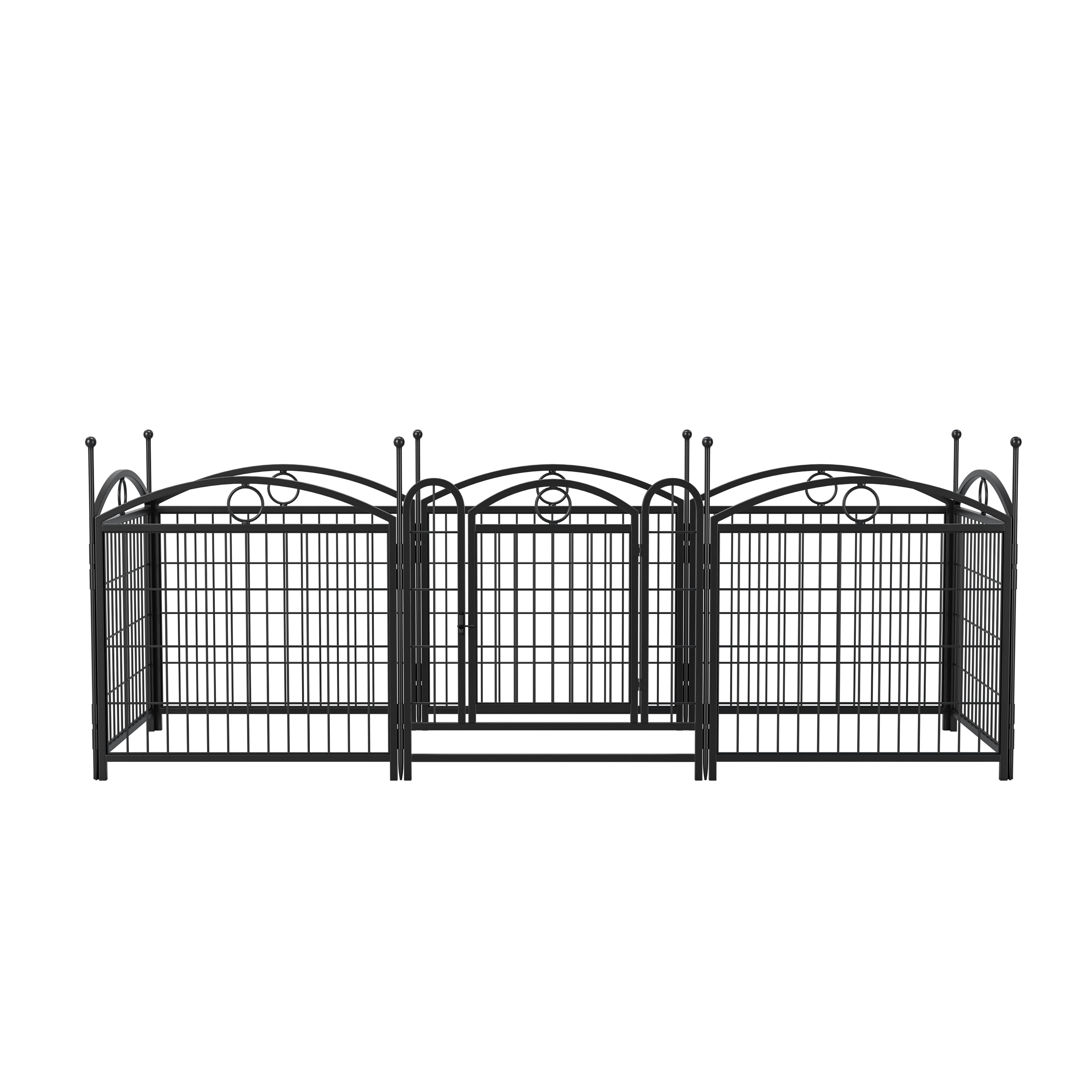 Dog Playpen Indoor 24 inch 8 Panels Metal Dog Pen Pet Dog Fence Outdoor Exercise Pen with Doors, Heavy Duty Dog Fence Puppy Pen for Large Medium Small Dogs Indoor Outdoor Foldable Pet Exercise Pen image 19