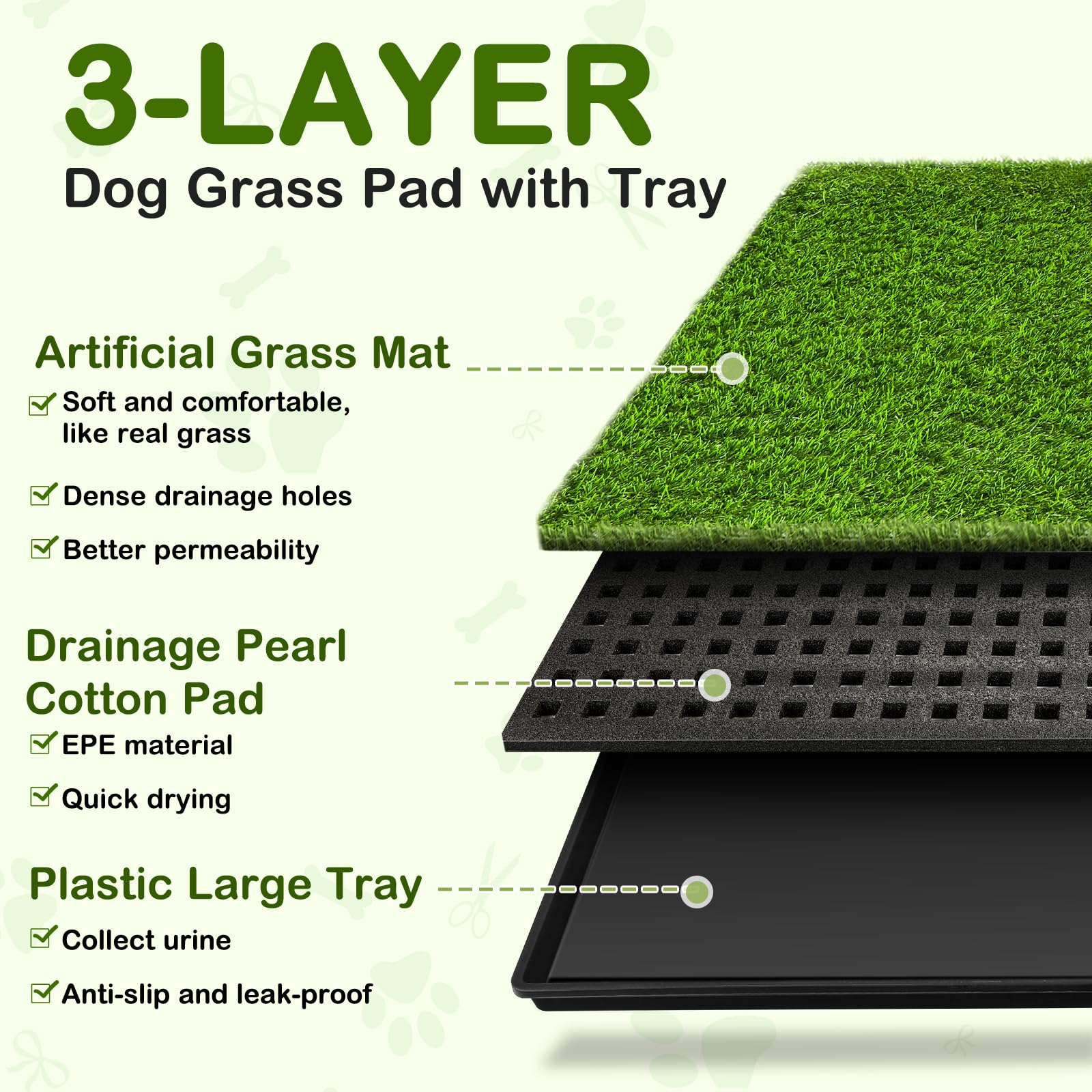 Portable Dog Grass Pad with Tray image 7