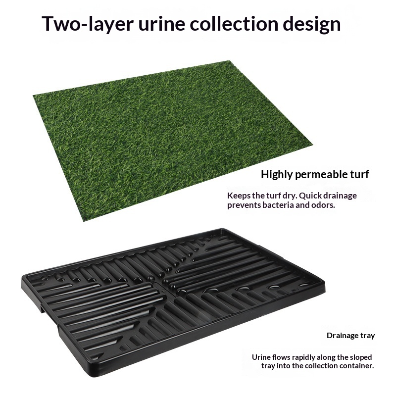 Extra-large Three-tier Artificial Grass Dog Potty Tray image 2