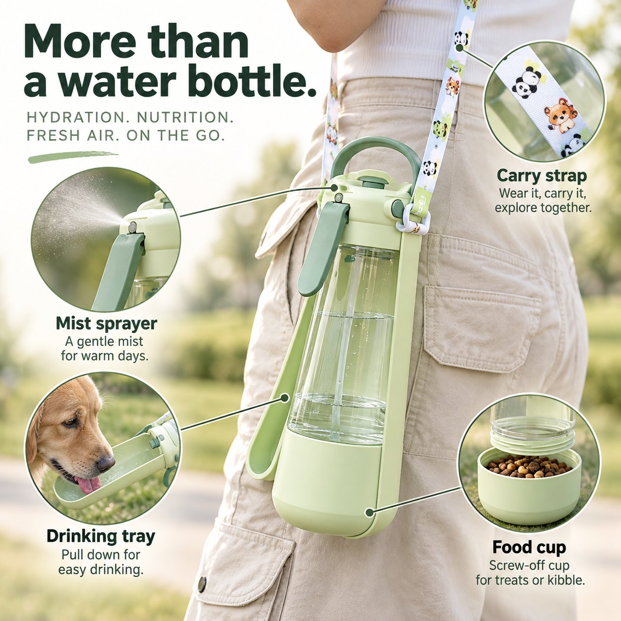3-in-1 Portable Dog Water Bottle image 4