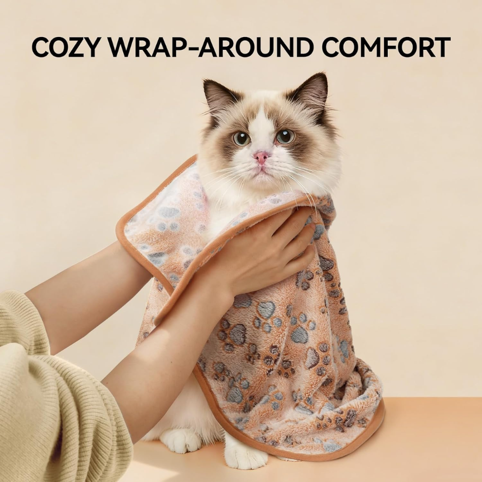 3 Pack Soft Fleece Dog Blankets, Warm & Fluffy Pet Throws image 3