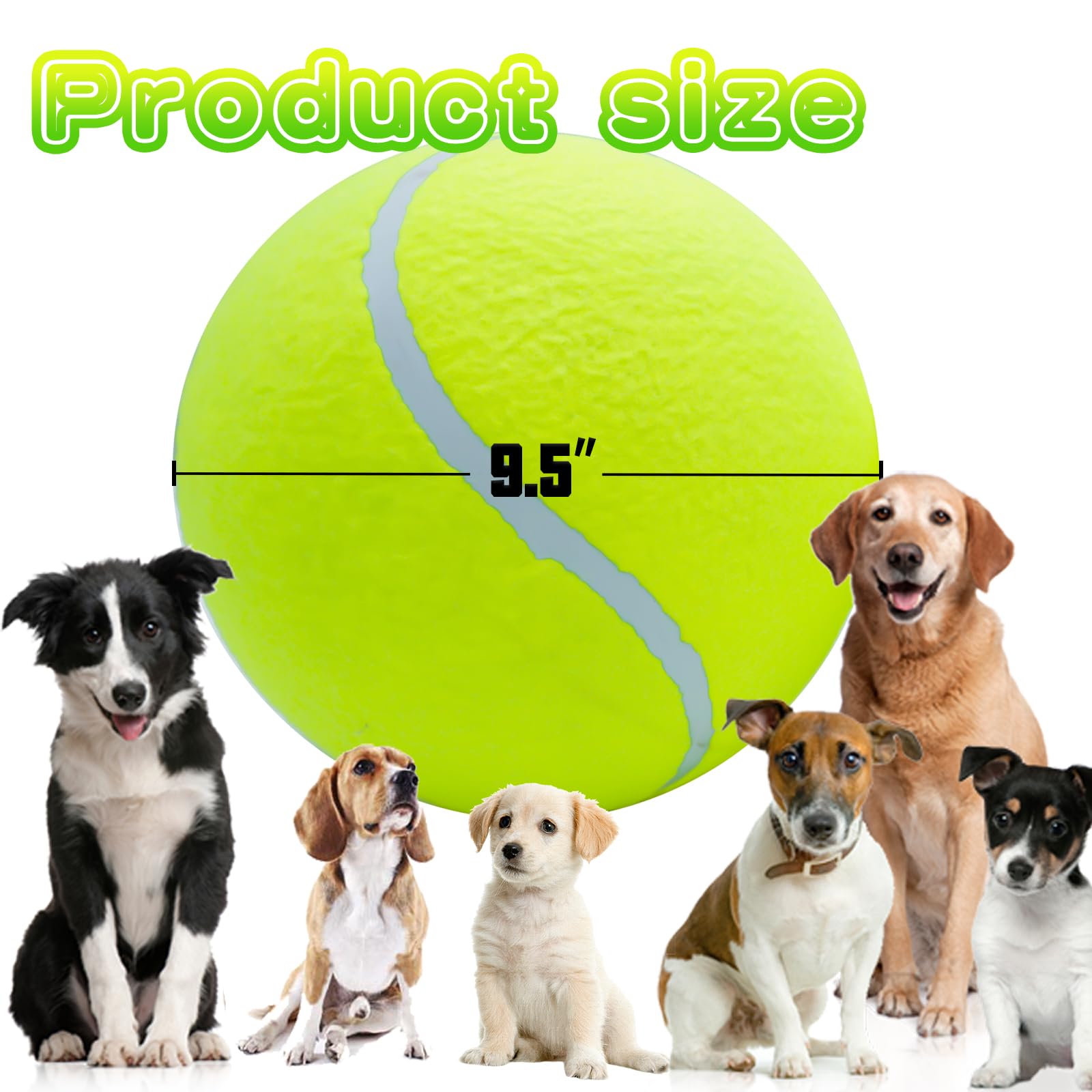 Dog Tennis Ball,Giant Sport Gift Toy Herding Ball For Dogs  Puppy Birthday Gift ,Interactive Toy,Outdoor Pet Toys To Keep Them Busy,Big Tennis Ball For Small Medium Large Dog image 4