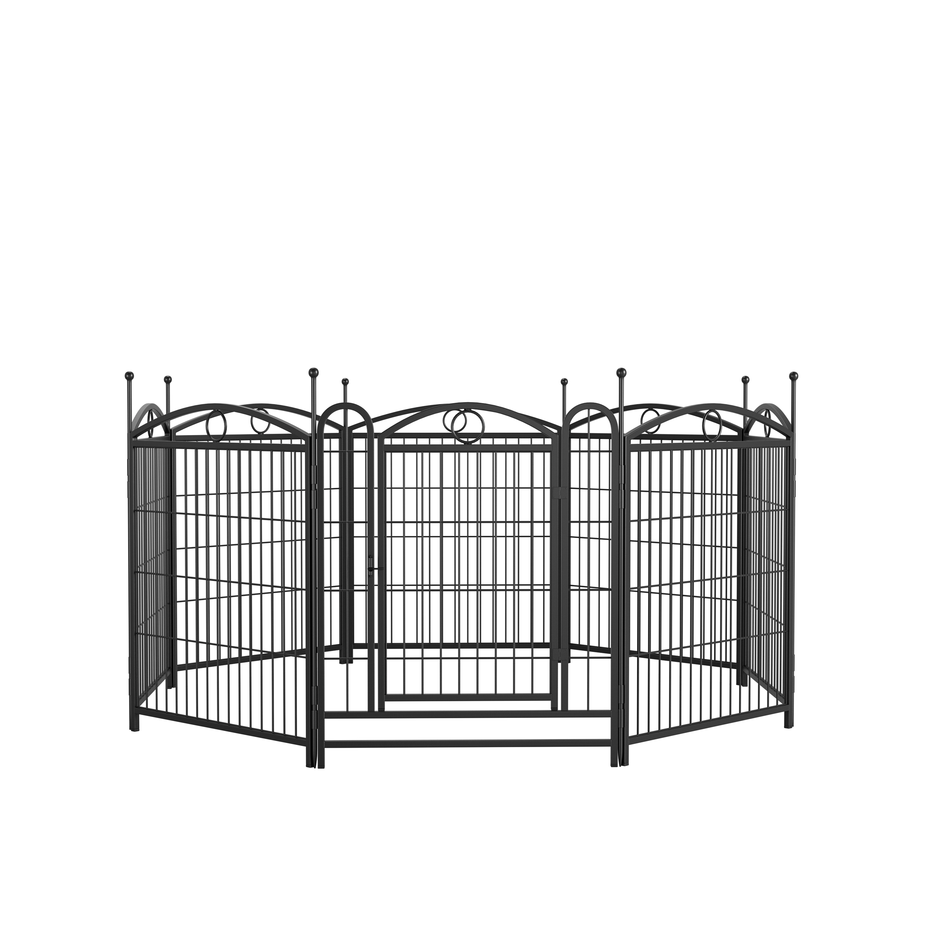 Dog Playpen Indoor 32 inch 8 Panels Metal Dog Pen Pet Dog Fence Outdoor Exercise Pen with Doors, Heavy Duty Dog Fence Puppy Pen for Large Medium Small Dogs Indoor Outdoor Foldable Pet Exercise Pen image 33