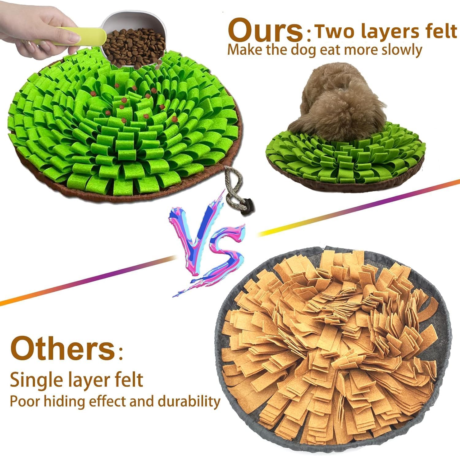 Interactive Foraging Snuffle Mat for Pets image 4